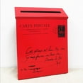 thumbnail image 3 of veasfak Galvanized Wall Mounted Letter Post Postbox Letterbox Mailbox Holder Red, 3 of 5