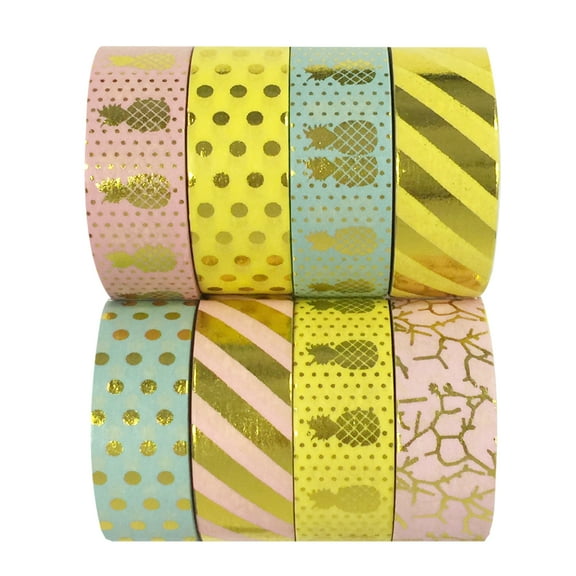 Wrapables® Metallic Foil Washi Masking Tape Collection (Set of 8), 08WPSET08