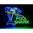 thumbnail image 2 of Queen Sense 17"x14" Billiards Pool Sharks Neon Sign Green Man Cave Handmade Neon Light 117PSBG, 2 of 2