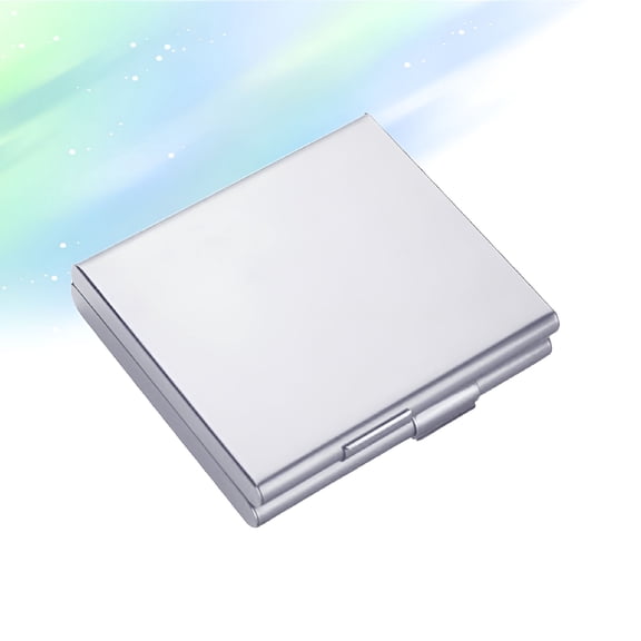 ACDANC Portable Cigarette Case in Silver Aluminum for Storing Cigarettes with Clamshell Design Fits 20 Regular Size