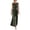 Army Green, variant on Women's Sleeveless Twist Knot Waist Maxi Dress Casual Round Neck Flowy Long Dress Pull on Faux Wrap Flattering Fit Breathable Comfortable Summer Spring