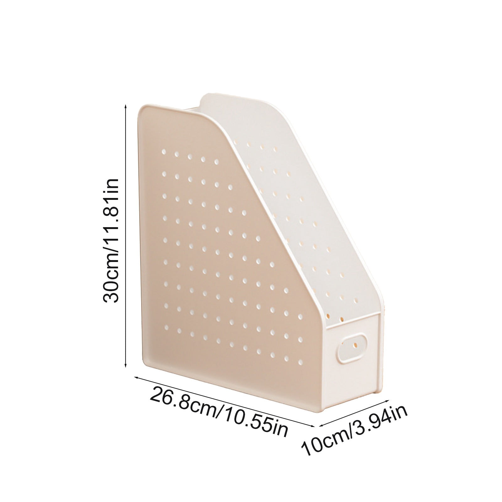 Kuroiy Desk Storage Basket Organizer | Multi-Compartment Plastic Stationery, Book & Document Holder | Slanted Opening, Pegboard Compatible, 10.55"x5.75"x11.81" | Dorm, Office, Home Desk Tidy