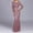 Pink, variant on Babysbule 2022 Dresses for Women Clearance Women Long Sleeve Sequined Mesh Mermaid Party Round Neck Evening Dress