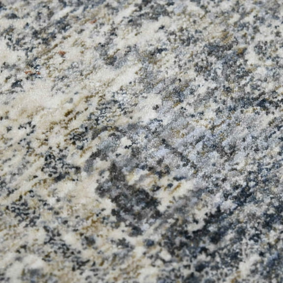 HomeRoots 532321 2 x 3 ft. Abstract Power Loom Rectangle Area Rug, Gray & Ivory