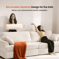 thumbnail image 5 of 87" Cloud Comfy Sofa Couch with Deep Seat and Thick Cushion, Corduroy Upholstered Fabric Soft Couch for Living Room Office, Beige (Includes Headrest), 5 of 9