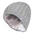 thumbnail image 1 of Heat Holders - Womens Ribbed Cable Knit Fleece Lined Thermal Knitted Beanie Hat, 1 of 2
