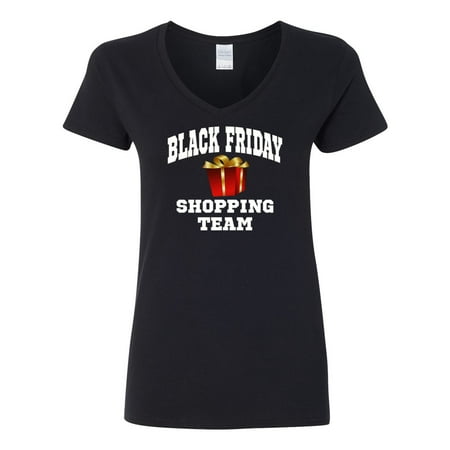 Black Friday Shopping Team Womens V Neck