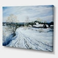 thumbnail image 3 of Country Road In Winter Times Landscape II 40 in x 30 in Painting Canvas Art Print, by Designart, 3 of 4