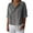 Gray, variant on Womens Button Down Shirts Half Sleeve Blouses Plus Size Dressy Casual Solid Color V Neck Tops