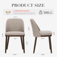 thumbnail image 2 of MALOL Upholstered Dining Chairs Set of 4, Modern Kitchen Chairs with Back, Fabric Side Dining Room Chairs with Wood Legs, Camel, 2 of 21