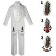 thumbnail image 1 of Infant Toddler Kid Boy Baptism White Shawl Lapel Formal Tuxedo Suit Stole Sm-20, 1 of 4