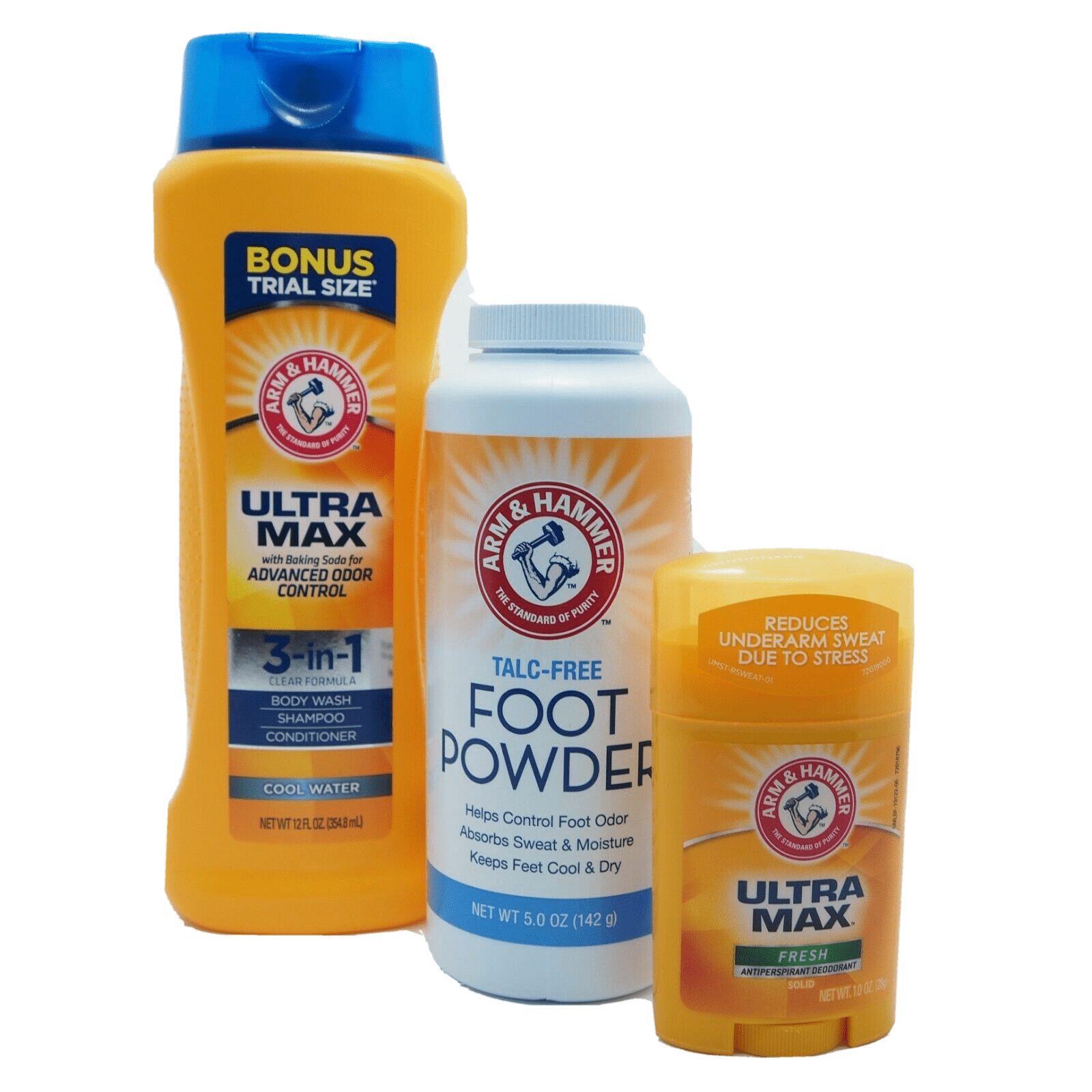Arm & Hammer Ultra Max Deodorant, Body Powder and Ultra Max 3in1