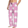 thumbnail image 6 of Pofeuu Pink And White Polka Dot Print Men's Pajama Pants, Soft Lounge Pajama Pants with big pockets for Men Plaid Pj Bottoms-Large, 6 of 6