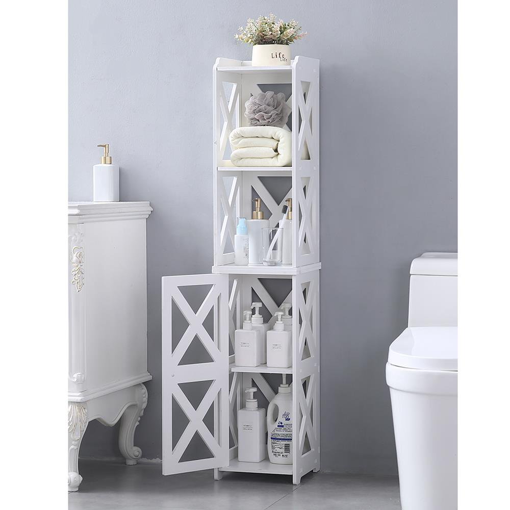 Ktaxon 5Tier Bathroom Storage Corner Floor with Single Door