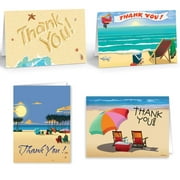 Beach Note Cards Assorted Pack- 12 Beach Note Cards Per Box - Beach Variety Set - 14907