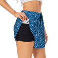 thumbnail image 2 of Disketp Blue Star Print Print Women's Shorts Workout Shorts for Athletic Gym Running Shorts with Phone Pockets Medium, 2 of 8