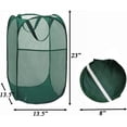 thumbnail image 2 of Buenod Collapsible Laundry Hamper, Mesh Popup Laundry Basket Dirty Clothes Hamper for Home, Dorm, RV, Green, 2 of 7