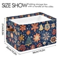thumbnail image 4 of Yayeee Canvas Storage Basket with Handles for Shelves Fabric Bins Closet Organizer, Christmas Splendor, 4 of 8