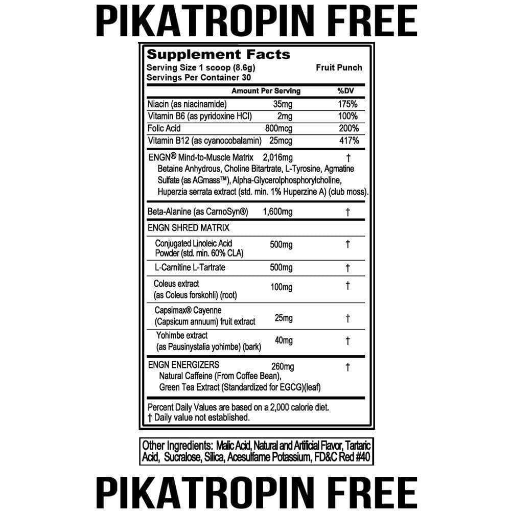 Evlution Nutrition Engn Shred Pre Workout Powder Evl Intense Energy With Thermogenic Fat Burning Formula 30 Servings Pink Lemonade Walmart Com