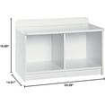 thumbnail image 2 of ClosetMaid Cubeical 149400 Heavy Duty Small Wood 2-Cube Storage Bench, White, 2 of 7