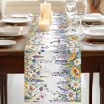 thumbnail image 3 of Table Runners 70 Inches Long Dress Scarves, Watercolor Floral Farmhouse Coffee/Dining/Kitchen Table Decor, Holiday Table Runner, Spring Daisy Sunflowers Wisteria Hummingbird 13x70 Inch, 3 of 9
