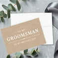 thumbnail image 3 of Koyal Wholesale Groomsmen Wedding Day Gift Cards with Envelopes set of 8 Kraft Brown On My Wedding Day Cards, 4 x 6-In, 3 of 5