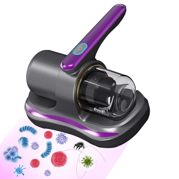 IOAGSVW Aspiradora de Cama inalámbrico, Aspirador de colchones UV de Mano, máquina de Limpieza para eliminación de ácaros de bajo Ruido, Adecuado para camas, Almohadas, sofás de Tela, alfombras