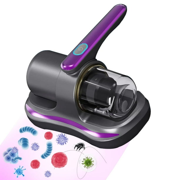 IOAGSVW Aspiradora de Cama inalámbrico, Aspirador de colchones UV de Mano, máquina de Limpieza para eliminación de ácaros de bajo Ruido, Adecuado para camas, Almohadas, sofás de Tela, alfombras