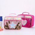 thumbnail image 2 of Bolsa de almuerzo para niñas, bolsa térmica con lentejuelas, solapa para niños que cambia de color, 10,6 x 8,2 x 4,3 pulgadas (rojo), 2 of 5