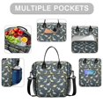 thumbnail image 2 of Dinosaur and Star Gray Pattern Insulated Leakproof Lunch Box for Women, Large Lunch Bag for Tween Teen Adult, Loncheras Para Mujer for Work Beach Travel Picnic Camping, 2 of 6
