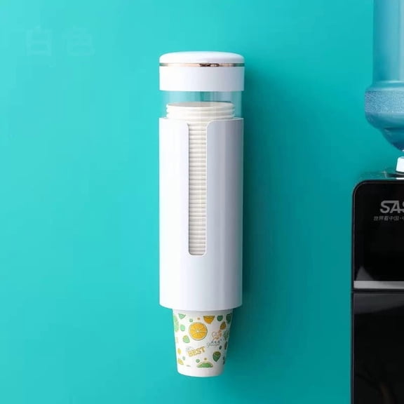 INCTUO Cup Dispenser, Pull Type Water Cooler Cup Holder Fit 4oz-7oz Disposable Cups, Upgraded Wall Mounted Mouthwash Cup Dispenser for Bathroom Office Gym School