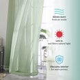 thumbnail image 2 of OVZME 2 Pieces Sheer Voile Curtains 84 inches Long, Light Weight Soft Window Treatment Drapery Panels for Master Room / Living Room, Each W40 x L84,  Pack of 2, Sage Green, 2 of 6