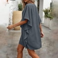 thumbnail image 6 of Swimsuit Coverup for Women V Neck Ruffled Beach Cover Ups Loose Fit Swimwear Swim Cover Up Beachwear, 6 of 6