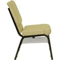 thumbnail image 5 of Flash Furniture HERCULES Series 18.5''W Church Chair in Beige Patterned Fabric with Book Rack - Gold Vein Frame, 5 of 7