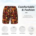 thumbnail image 3 of Balery Warm Forest Plants and Deer Mens Swim Trunks Swim Shorts for Men Quick Dry Inseam Beach Shorts with Compression Liner Pocket-Medium, 3 of 9