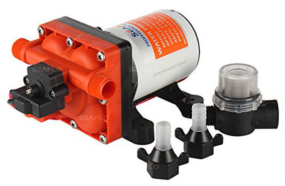 SEAFLO 24V Water Pressure Diaphragm Pump with Variable Flow for Reduced Cycling