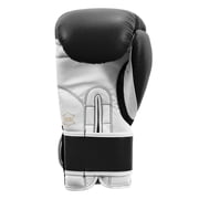 TITLE Boxing Pro Style Leather Training Boxing Gloves 3.0, 16 oz, Black/White