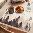 thumbnail image 3 of Placemat Set of 4 Trees Forest Birds Placemats for Dining Table Vintage Landscape Washable Table Mats for Kitchen and Party Decor Indoor & Outdoor Use, 3 of 8
