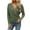 Army Green, variant on Women's V Neck Long Sleeve Off Shoulder Sweaters Criss Cross Wrap Ruched Pullover Fall Tops Khaki S