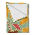 thumbnail image 2 of Tiki Bar Soft Flannel Fleece Throw Blanket, Vintage Design Exotic Cocktail Aged Look Aloha Fun Party Print, Cozy Plush for Indoor and Outdoor Use, 50" x 60", Almond Green Orange, by Ambesonne, 2 of 5