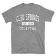 thumbnail image 1 of Cleo Springs Oklahoma Classic Established Men's Cotton T-Shirt, 1 of 1