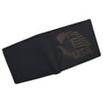 thumbnail image 2 of Men's Cowhide Leather USA Flag Eagle Logo RFID Bifold Wallet, 2 of 21