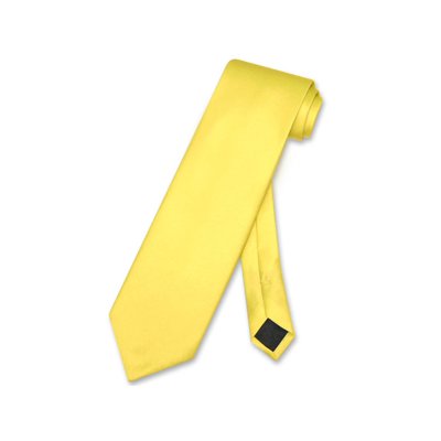 Vesuvio Napoli Solid Orange Men’s Neck Tie – 100% Polyester Silk-Feel, Standard Length 56 Inches, Vibrant Color