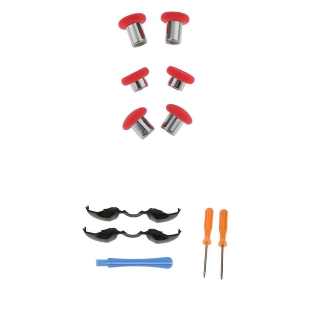 Botones Intercambiables Con La Palanca Del Pulgar Cubierta De La Tapa Roja + 2 X LB Llave RB Para One Baoblaze Cambie la tapa del botón de la palanca del pulgar