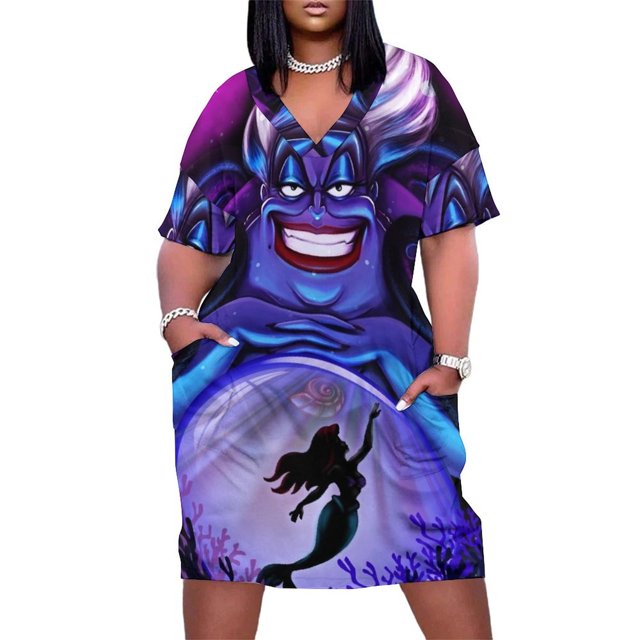 Úrsula, la bruja de los mares, vestido holgado con bolsillos, vestidos de noche, vestidos de verano para mujer, vestidos casuales, vestidos de cóctel