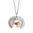 thumbnail image 1 of Damage Animal Paper Tigers Cats Sunflower Necklace Pendant Locket Jewelry, 1 of 3