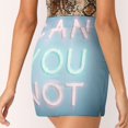 thumbnail image 6 of Can You Not Women's skirt Mini Skirts A Line Skirt With Hide Pocket Neon Neon Lights Lights Pink Blue Aquamarine Can You Not, 6 of 7