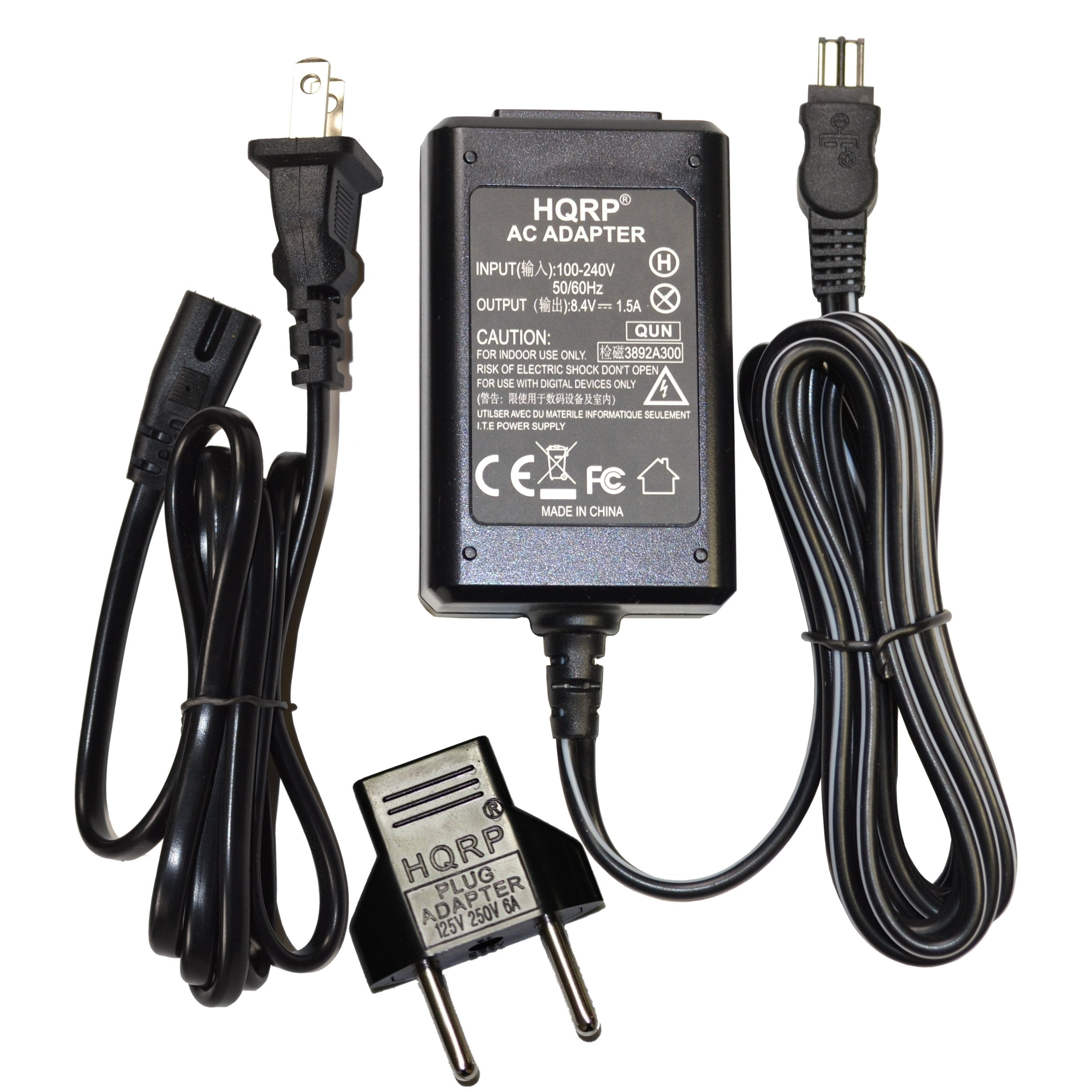 HQRP AC Adapter / Charger for Sony HandyCam DCRDVD100, DCRDVD101, DCRDVD200, DCRDVD201, DCR