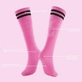 thumbnail image 4 of Buquapse 2 Pairs Kids Soccer Shin Guards with Socks, Shin Pads and Long Soccer Socks for 3-15 Years Youth Boys and Girls, Lightweight and Breathable Soccer Protection Equipment(Pink + Rose Red), 4 of 7