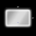 thumbnail image 2 of CHLOE Lighting LUMINOSITY Back Lit Rectangular TouchScreen LED Mirror 3 Color Temperatures 3000K-6000K 36" Wide, 2 of 17